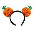 Cartoon Pumpkin Halloween Headband in Orange and Black