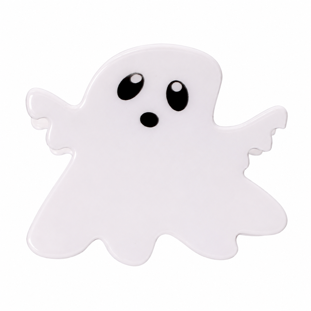 Halloween Ghost Hair Claw Clip, White